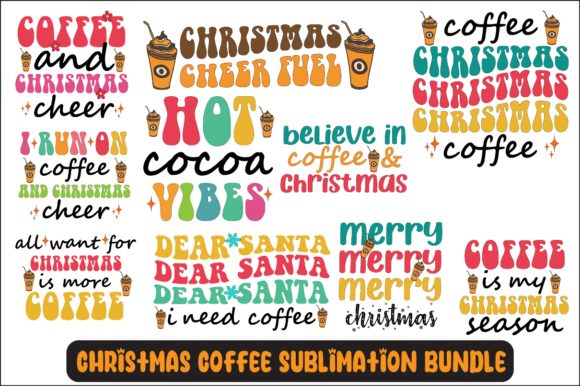 Christmas Coffee SVG Bundle: Graphics for Crafts & Content