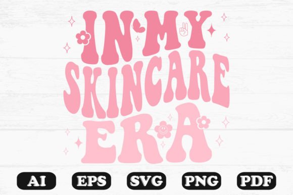 In My Skincare Era Retro Wavy SVG: Graphics for Crafts & Local Branding