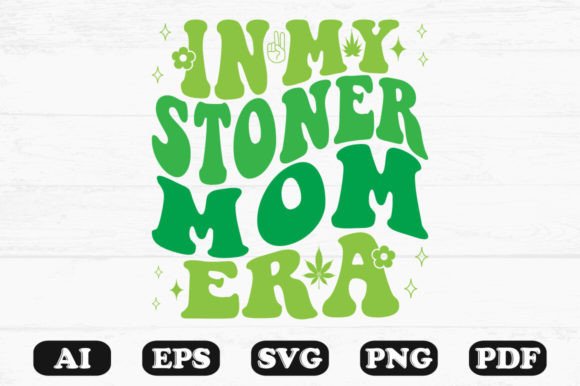 In My Stoner Mom Era: Retro Wavy SVG Graphics