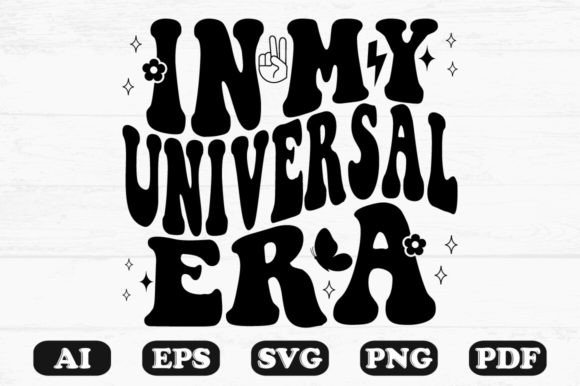 N My Universal Era Retro Wavy Svg: Graphics for Crafts & Branding