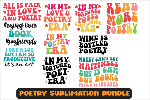 Poets SVG Sublimation Design Bundle: Graphics for Crafts